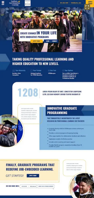 University website scrolling within browser frame